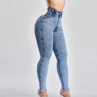 China 2021 Custom Breathable Amazon Hot Sales New Arrivals Ultra Plus Size Skinny Sexy Jean Women Jeans Pants And Waist Jeans for sale