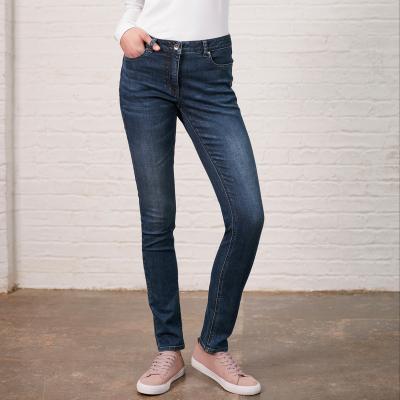 China Extra Long Inseam Wash Jeans 38inch Mid Rise Breathable Tall Skinny Jeans Women Mid for sale