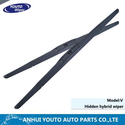 China NATURAL RUBBER WATERLESS CAR WASH WIPER BLADE FOR LEFT HAND DRIVE CARS HYBRID WIPER for sale