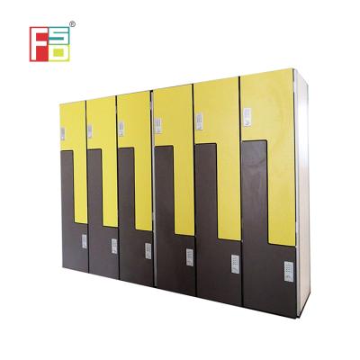 China High Grade Utilities Z Shaped Sports Gym Lockers Center Golf Course High Pressure Laminate Locker for sale