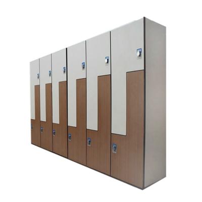 China Cheap single door L shape gym hpl used gym locker for sale for sale