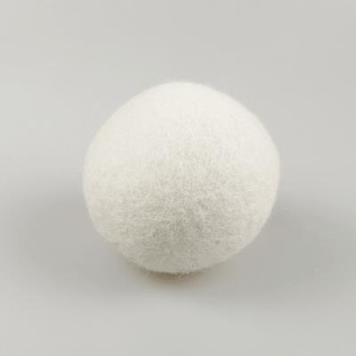 China Cleaning For Laundry Machine Ball Customized 7Cm White Round Wool Dryer Ball Dryer Helper for sale