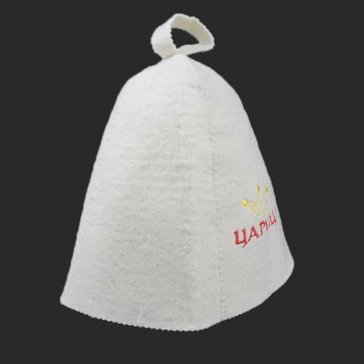 China breathable & High Quality Wool Sauna Hat Russian 100% Wool Felt Sauna Hat Waterproof for sale