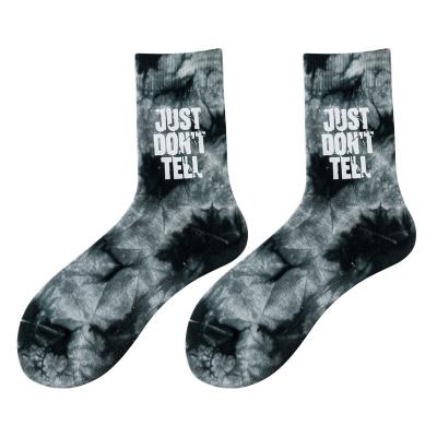 China QUICK DRY New style top quality cotton casual sporting men tie dye socks custom print logo summer bandhnu large size socks for man for sale