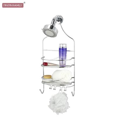 China Pinpinfamily Wholesale Modern Stainless Steel Shower Shelf Cart Shampoo Hanging Bathroom Storage Rack for sale