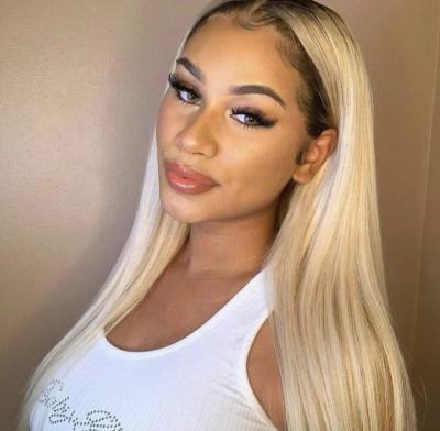 China Silky Straight Brazilian Wave Wigs Silk Lace For Wig Making,Maximum Widows Full Lace Wig Blonde,Silky Top Human Hair Wig Short Hair Blonde for sale