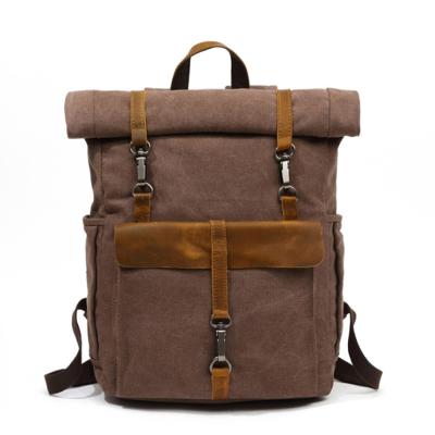 China 2022 Hot Sale Outdoor Anti-theft Vintage Canvas Travel Anti-theft Men's Casual Backpack for sale