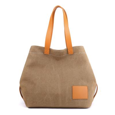 China High Quality Simple Canvas Handbag Beach Cross - Body Canvas Tote Handbag Canvas Purses Handbags for sale