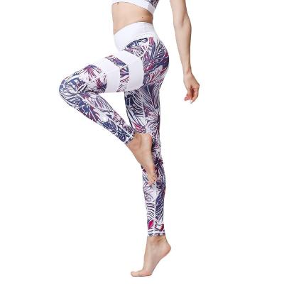 China Custom Viable Personality High Running Fitness Style Pull-on Fashion Yoga Pants Ladies Color Draw Waist Tight Yoga Pants for sale