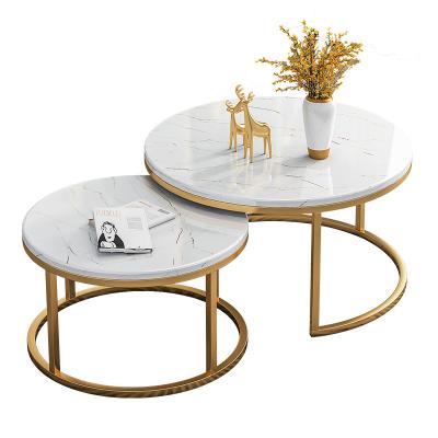 China (Other) adjustable wooden marble tea table morden folding tea table gold coffe table for sale