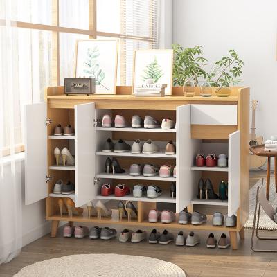 China (Other) Modern Style Simple Design Adjustable Shoe Rack Cabinet Hotel Furniture Living Room Side Cabinet for sale