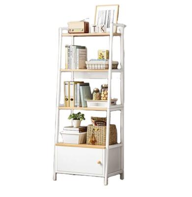 China PANEL Living Room Wooden Nordic Multi-Layer Single Floor Storage Rack with 5 Tiers for Kitchen Storage for sale