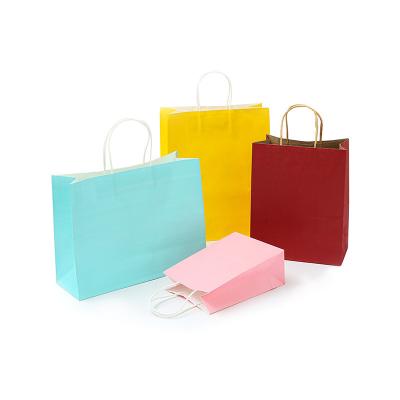 China Recyclable Kraft Paper Gift Bags DIY Custom Handmade Customized Logo for sale