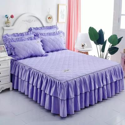 China LUXURY FLARA bed skirt and bedspread set of soft and comfortable cushion, wrinkle, sheet and bedding boxes for sale