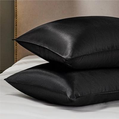 China FLARA silk pillow case anti-static silk pillow case custom packaging gift set cheap satin pillow case for sale