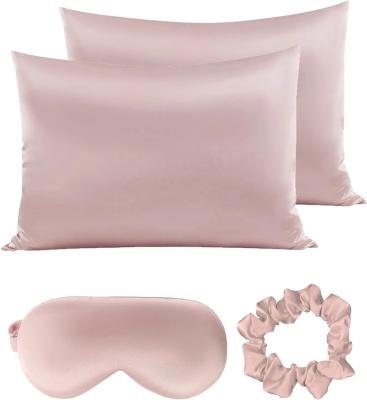 China FLARA Anti-Static Silk Pillowcase Custom Packing Silk Pillow Case Gift Set Cheap Satin Pillow Case for sale