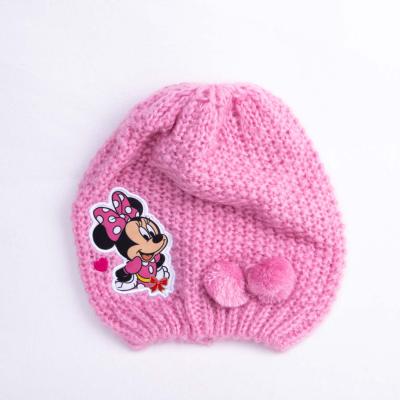 China COMMON Kids Warm Double Balls Beanie Baby Boy Girls Pompom Hat Pom Pom Beanie Wool Knitted Hat For Winter Fur for sale