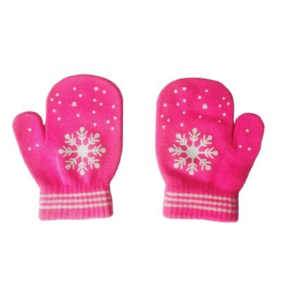 China Warm LOGO Kids Baby Touch Screen Eco - Friendly Knitted Gloves Mittens for sale