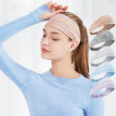 China Universal Elastic Non-Slip Workout Yoga Sports Headbands Running Turban Headbands For Women Men, Multicolor for sale