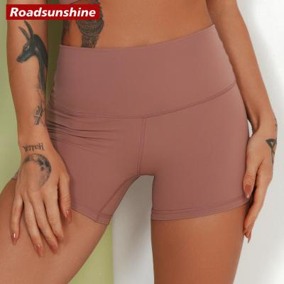 China New Arrival Breathable Women Yoga Shorts Seamless Sleeve Wear And Solid Gaiters for sale