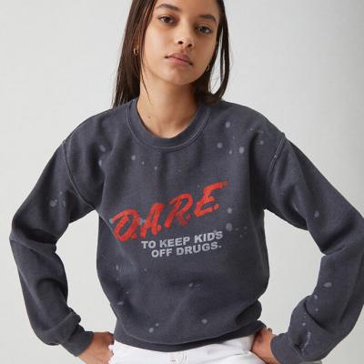 China Custom Anti-wrinkle Screen Printing Women Sweatshirt Plus Size Sweater Jumper Custom Prints Cotton Fleece Crewneck Sweatshirts for sale