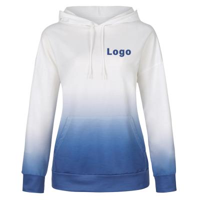 China High Quality Customized Gradient Anti-wrinkle Faded New Hooded Sweatshirt Fashion Ombre Dip Dye Hoodies for sale