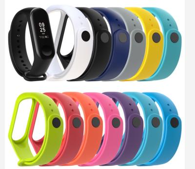 China Wholesale Water Resistant Manufacturers Silicone Wrist Strap Watch Band For Xiaomi MI Band 3 4 for sale