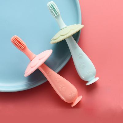 China Factory Customized Wholesale Manual Oral Silicone Baby Toothbrush Replacement Care Cleaning Brush Kids Tooth Cleaner Shape for sale