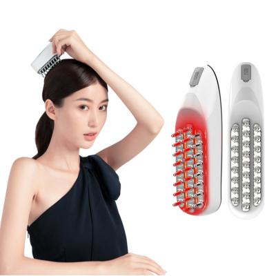 China EMS&RF; LED red light; vibration LecSnow At Home Use  EMS RF Therapy Massage Scalp Comb Laser Infrared Brush for sale