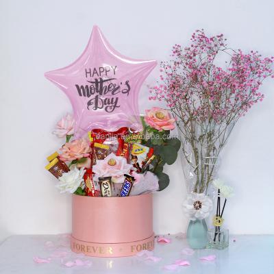 China Eanjia Self-Sealing Mother's Day Balloons Crystal Star Heart Bobo Self-Sealing Balloons Happy Hand Hold Led Self-Sealing Star Flashing Balloons for sale