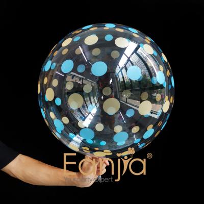 China Gift Toy Gift Toy Eanjia 18inch Dots Bubble Balloons Transparent Crystal Bobo Balloons colorful for Valentine's Day Wedding Decoration for sale