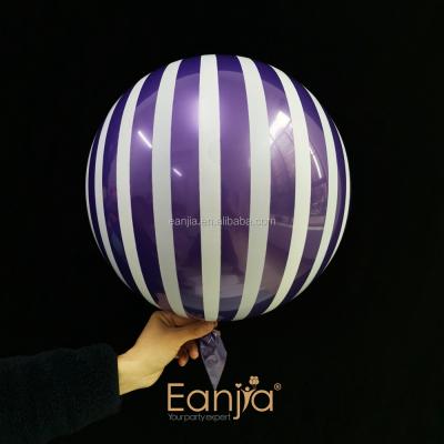 China Gift Toy Eanjia 18inch Metallic Stripes Bubble Burbuja Bobo Globos Balloon For Valentine Party Multicolor for sale