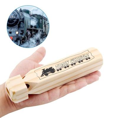 China New Baby Wooden Toys Cheap Musical Instruments Wooden Train Whistle for sale