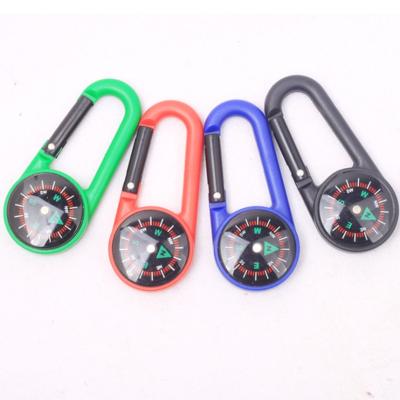 China Pointing Guide Outdoor Camping Compass Main Chain Carabiner Gear Outdoor Compass for sale