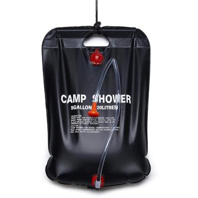 China Lightweight Emergency 20L Outdoor PVC Bath Bag Portable Solar Camping Shower for sale