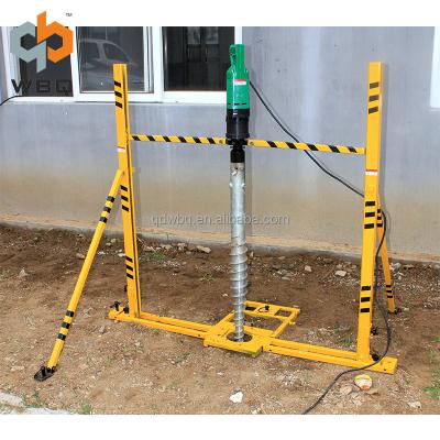 China Mini Electric Ground Screw Driver Highway Guardrail Post Pile Drilling Machine for sale