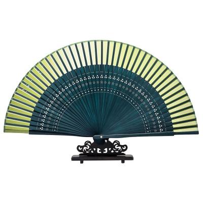 China Japanese Style Natural Handmade Custom Made Bamboo Handwork Gifts Latest Design Top Quality Silk Fan for sale