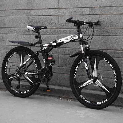 China Steel Folding Bike 26 Inch 21 Bike Mountain 24 27 Dual Speed ​​Off-Road Shock Absorbing Racing Students Adult Aluminum Alloy 2022 for sale