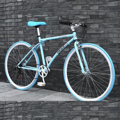 China Factory Direct Sales Steel Fixed Speed ​​Bike 26 Inch 30mm V Brake V Brake Airless Road Street Male and Female Track Bikes for sale