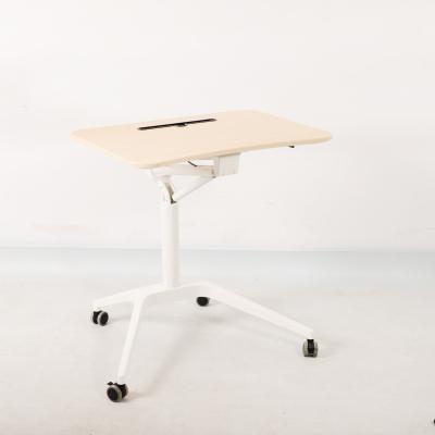 China Modern NATE Height Adjustable Ergonomic Sit Stand Table Gas Saving Pneumatic Home Office Laptop Desk for sale