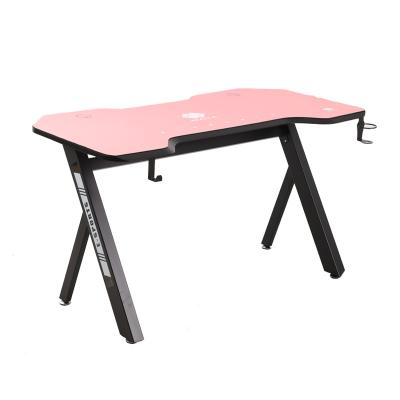 China (Other)NATE High Quality Popular Professional Adjustable E-sports Home Office Gaming Table Ergonomic Gaming Desk Pink for sale