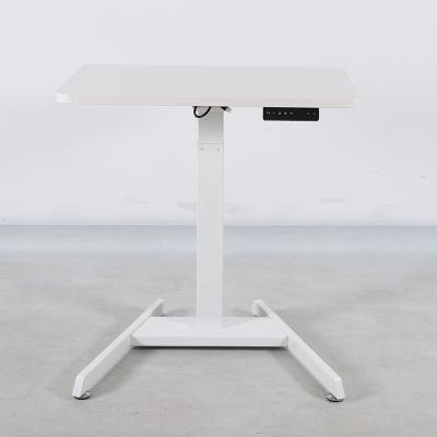 China Height Adjustable White Electric Lift Table Standing Desk Standing Desk for sale