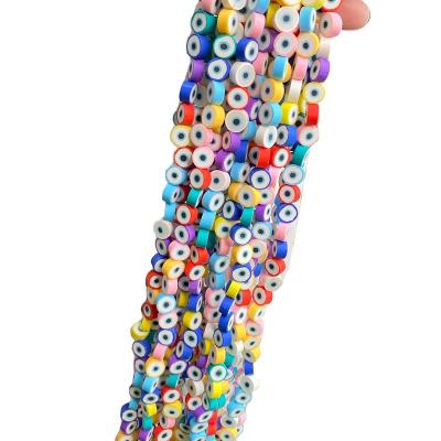 China Wholesale Fashion 2021 Colorful Round Polymer Clay Beads Chain Eyes Bracelets For Ladies Women Men Gift Party TRENDY for sale