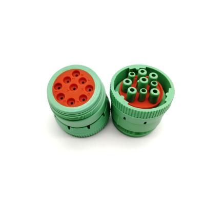 China UNIVERSAL 9 Pin HD16-9-1939S HD10-9-1939P German Circular Green Aviation Male Female Connector For J1939 Track for sale