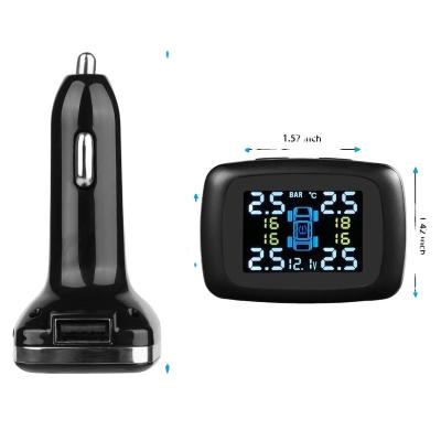 China Universal Cars Smart Car TPMS 12V Digital Tire Pressure Monitoring System Wireless Tire Pressure Alarm With 4 Internal Sensor for sale