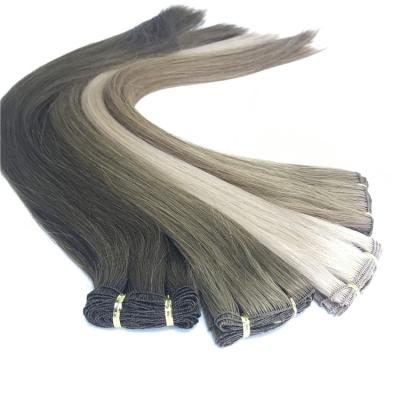 China 22inch 20 inch 20 inch color 18 wave professional human hair silky straight blonde hair weft 100% machine made for sale