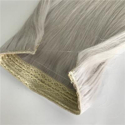 China Silky Straight Wave Full Cuticle Remy Virgin Human Halo Hair Extensions Hair Weaving Brazilian Hair for sale