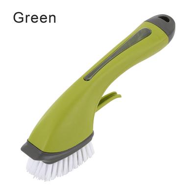 China Viable Multifunctional Kitchen Cleaning Brush Liquid Filling Long Handle Cleaning Brush Bathroom Wall and Window Cleaning Brush for sale