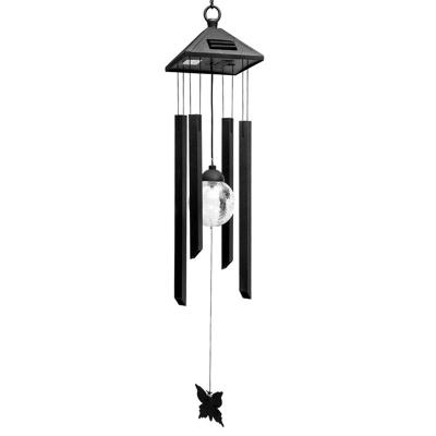 China Waterproof + Solar Light Modern Garden Multi Color Changing Solar Wind Chime Spinner Led Light Windchime for sale