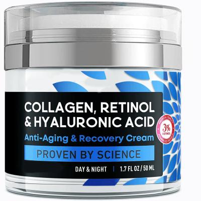 China Anti-wrinkle Natural Organic Vegan Collagen&Retinol Face Moisturizer Facial Cream Anti-Wrinkle Moisturizing Lotion for sale